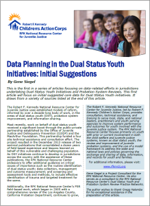 Data Planning in the DSY Initiatives Initial Suggestions Cover
